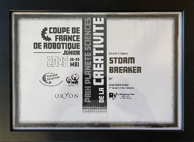 prix creativite storm breaker